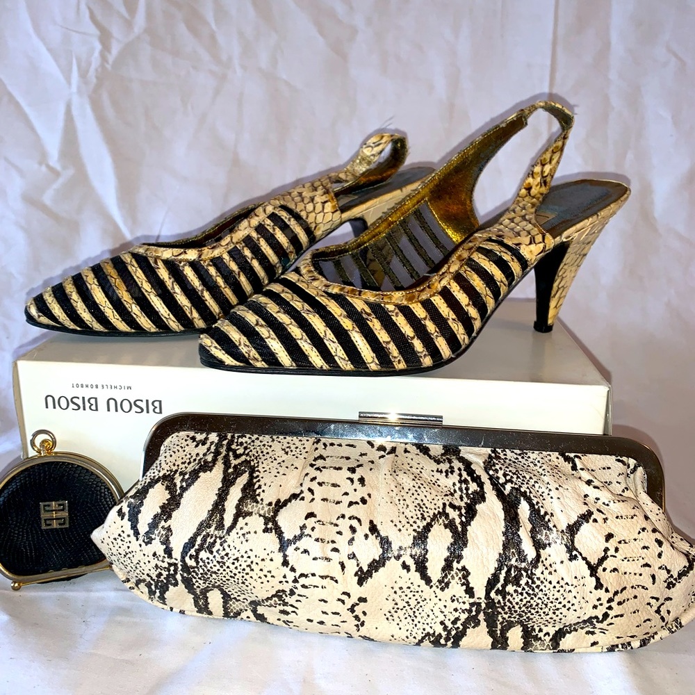 Bisou Bisou and Giani Bernini Shoe and Purse Set